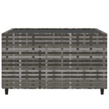 Set Divani da Giardino 4 pz con Cuscini in Polyrattan Grigio