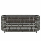 Set Divani da Giardino 3 pz con Cuscini in Polyrattan Grigio