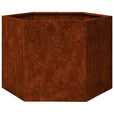 Fioriera Ruggine 60x60x45 cm Acciaio Corten