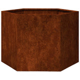 Fioriera Ruggine 60x60x45 cm Acciaio Corten