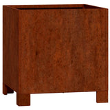 Fioriera con Gambe Ruggine 30x30x30 cm Acciaio Corten