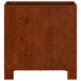 Fioriera con Gambe Ruggine 30x30x30 cm Acciaio Corten