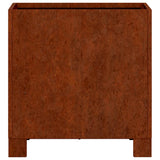 Fioriera con Gambe Ruggine 30x30x30 cm Acciaio Corten