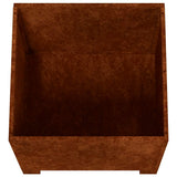 Fioriera con Gambe Ruggine 30x30x30 cm Acciaio Corten