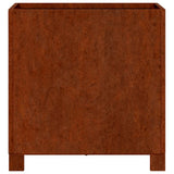 Fioriera con Gambe Ruggine 40x40x40 cm Acciaio Corten