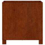 Fioriere con Gambe 2pz Ruggine 40x40x40 cm Acciaio Corten