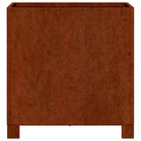 Fioriere con Gambe 2pz Ruggine 40x40x40 cm Acciaio Corten
