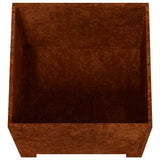 Fioriere con Gambe 2pz Ruggine 40x40x40 cm Acciaio Corten