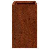 Fioriere da Parete 2 pz Ruggine in Acciaio Corten 53x10x17 cm