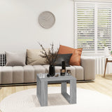 Tavolino Grigio Sonoma 50x50x35 cm in Legno truciolato
