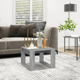 Tavolino Grigio Sonoma 50x50x35 cm in Legno truciolato