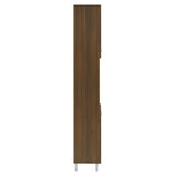 Armadietto Bagno Rovere Marrone 30x30x179 cm Legno truciolato