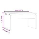 Tavolino da Salotto Rovere Marrone 68x50x38 cm in truciolato