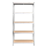 Scaffali Resistenti 5 Strati 2 pz Argento Acciaio e truciolato