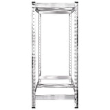 Portapneumatici a 2 Livelli 3pz Argento 110x40x110cm in Acciaio