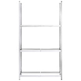 Portapneumatici a 3 Strati 4 pz Argento 110x40x200cm in Acciaio