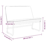 Panca Grigio Scuro 100x75x76 cm in Tessuto