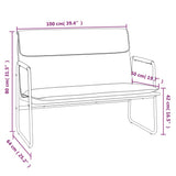 Panca Crema 100x64x80 cm in Tessuto