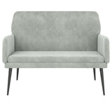 Panca Grigio Chiaro 108x79x79 cm in Velluto