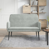 Panca Grigio Chiaro 108x79x79 cm in Velluto