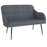 Panca Grigio Scuro 110x76x80 cm in Velluto