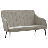 Panca Grigio Chiaro 110x76x80 cm in Velluto