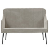 Panca Grigio Chiaro 110x76x80 cm in Velluto