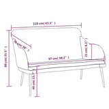 Panca Grigio Scuro 110x76x80 cm in Velluto