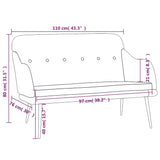 Panca Grigio Scuro 110x76x80 cm in Tessuto