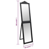 Specchio Autoportante Nero 40x160 cm