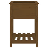 Fioriera con Mensola Ambra 54x54x81cm in Legno Massello di Pino