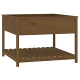 Fioriera con Mensola Ambra 111,5x111,5x81cm Legno Massello Pino