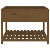Fioriera con Mensola Ambra 111,5x111,5x81cm Legno Massello Pino