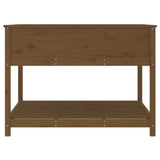 Fioriera con Mensola Ambra 111,5x111,5x81cm Legno Massello Pino