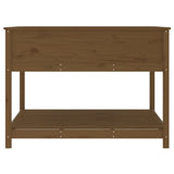 Fioriera con Mensola Ambra 111,5x111,5x81cm Legno Massello Pino