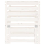 Compostiera Bianca 63,5x63,5x77,5 cm in Legno Massello di Pino
