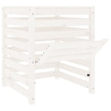 Compostiera Bianca 63,5x63,5x77,5 cm in Legno Massello di Pino
