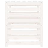 Compostiera Bianca 63,5x63,5x77,5 cm in Legno Massello di Pino