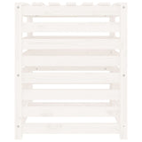 Compostiera Bianca 63,5x63,5x77,5 cm in Legno Massello di Pino