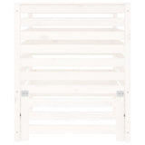 Compostiera Bianca 82,5x82,5x99,5 cm in Legno Massello di Pino