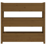 Fioriera Marrone Ambra 112x25x104,5cm in Legno Massello di Pino