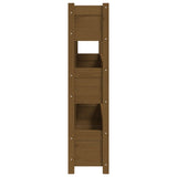 Fioriera Marrone Ambra 112x25x104,5cm in Legno Massello di Pino