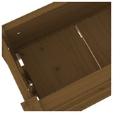 Fioriera Marrone Ambra 112x25x104,5cm in Legno Massello di Pino