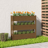 Fioriera Marrone Ambra 112x25x104,5cm in Legno Massello di Pino