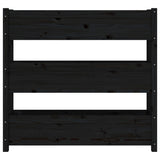 Fioriera Nera 112x25x104,5 cm in Legno Massello di Pino