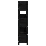 Fioriera Nera 112x25x104,5 cm in Legno Massello di Pino