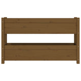 Fioriera Marrone Ambra 112x25x66 cm in Legno Massello di Pino