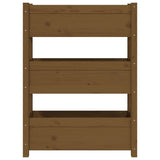 Fioriera Marrone Ambra 77x25x104,5 cm in Legno Massello di Pino