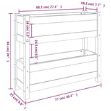 Fioriera 77x25x66 cm in Legno Massello di Pino
