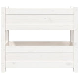 Fioriera Bianca 77x25x66 cm in Legno Massello di Pino